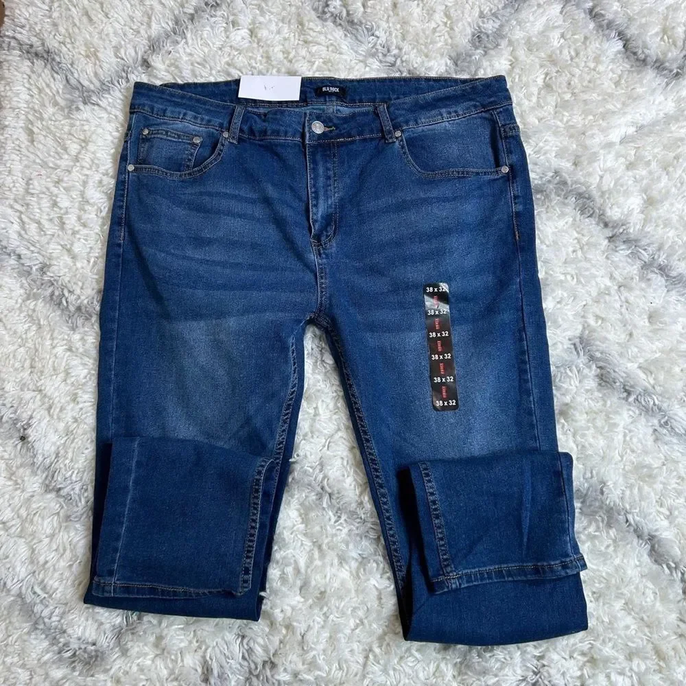 Men's Slim Fit Jeans in Deep Blue